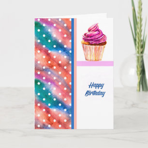 Carte anniversaire avec Cupcake