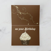 Carte Anniversaire avec Cute Basset Hounds & Cupca (Intérieur)