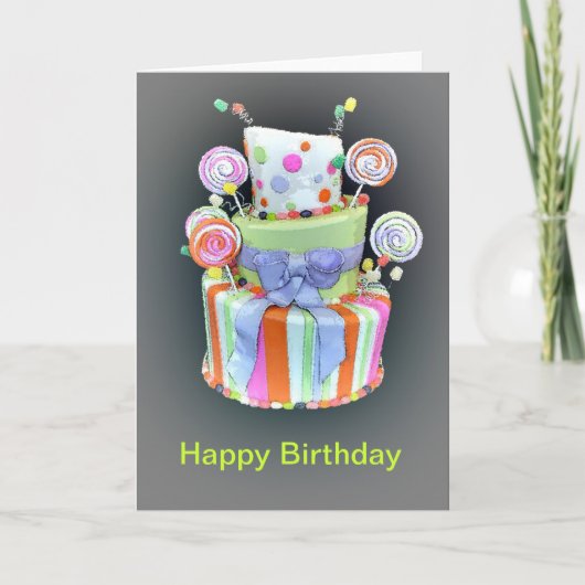 Carte Anniversaire avec Fantastic Cake (Devant)