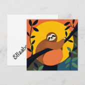Carte Anniversaire Avec Fente Colorée Design (Devant / Derrière)