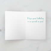 Carte Anniversaire Avec Fleur Bleue (Intérieur)