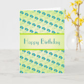 Carte Anniversaire Avec Fleur Bleue (Fleur jaune)