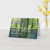 Carte Anniversaire avec Goethe Citation Sunlight et Wood (Fleur jaune)