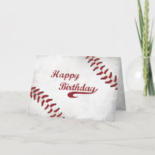 Carte Anniversaire Avec Grand Grunge Baseball Sport