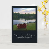 Carte Anniversaire - Avec image de Boothbay, Maine (Fleur jaune)