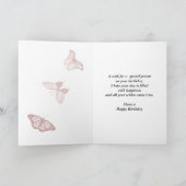 Carte anniversaire avec marguerites roses (Intérieur)