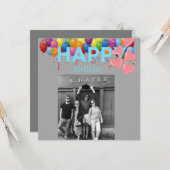 Carte anniversaire avec photo (Devant/Arrière en situation)