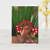 Carte Anniversaire Avec Un Joli Elfe Moderne (Fleur jaune)