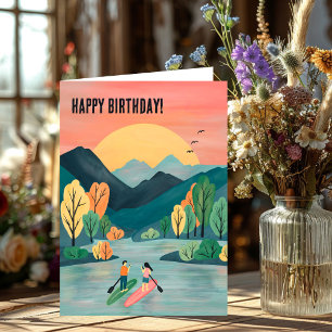 Carte Anniversaire Aventures Paddleboard SUP Paddleboard