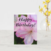 Carte Anniversaire Azalées Roses (Fleur jaune)