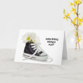 Carte Anniversaire basket et marguerite (Fleur jaune)