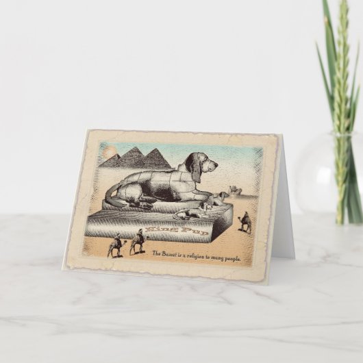 Carte Anniversaire - Basset sphinx (Devant)