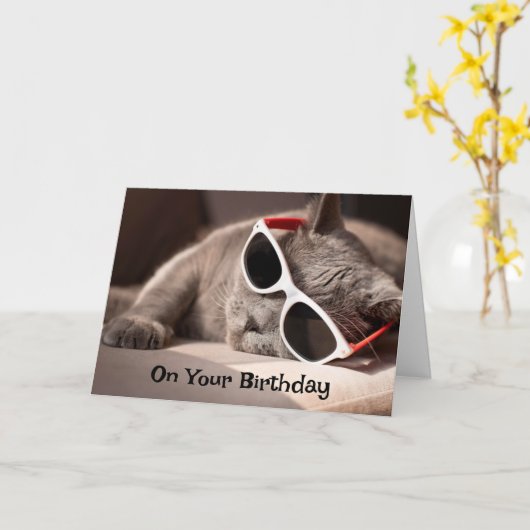 Carte Anniversaire Be Sunshine Fun Chat (Fleur jaune)