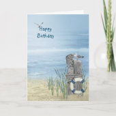 Carte Anniversaire Beach Seagull (Devant)