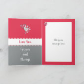 Carte Anniversaire belle femme rouge gris photo (Intérieur)