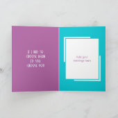 Carte Anniversaire belle femme violet bleu photo (Intérieur)