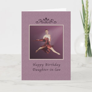 Carte Anniversaire, Belle-fille, Ballerine bondissante