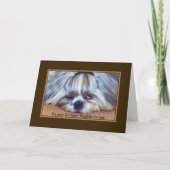 Carte Anniversaire, belle-fille, Chien Chih Tzu Sleepy S (Devant)