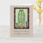 Carte Anniversaire, belle-fille, vie morte au Cabinet (Fleur jaune)