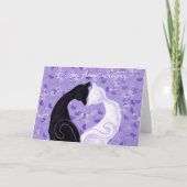 Carte Anniversaire Belle Love Couple Chat (Devant)