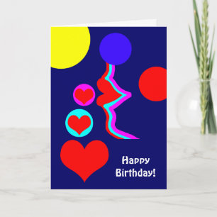 Carte Anniversaire belles lèvres baiser pour celui que v