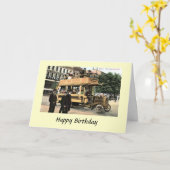 Carte anniversaire - Berlin Auto-Omnibus (Fleur jaune)
