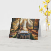 Carte Anniversaire Bible Ouverte Sur Arbre D'Automne Stu (Fleur jaune)