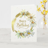 Carte Anniversaire Bible Verse Gold Frame Daisées (Fleur jaune)