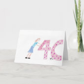 Carte Anniversaire - Bienvenue à la Foule Poussant 40 -  (Devant)