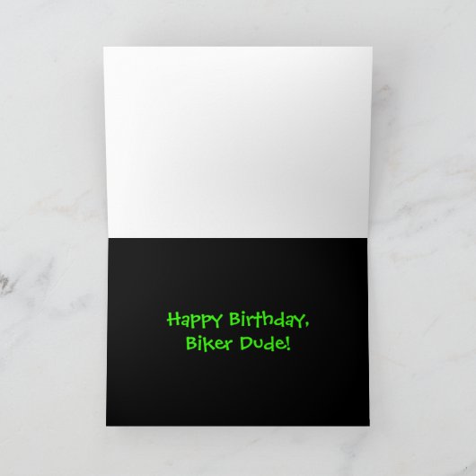 Carte Anniversaire Biker Dude (Intérieur)