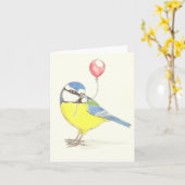 Carte Anniversaire Birdy (Fleur jaune)