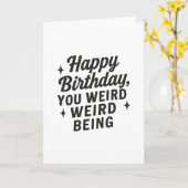 Carte Anniversaire bizarre (Fleur jaune)