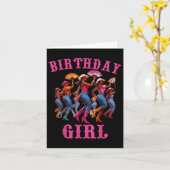 Carte Anniversaire Black Cowgirl Western (Fleur jaune)