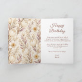 Carte Anniversaire Blanc et Champagne (Intérieur)