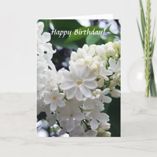 Carte Anniversaire Blanc Lilac