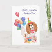 Carte Anniversaire Blenheim Cavalier King Charles Spanie (Devant)