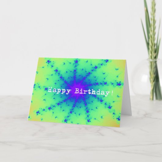 Carte Anniversaire bleu et vert absolu (Devant)