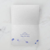 Carte anniversaire bleu rose et perles sur blanc (Intérieur)