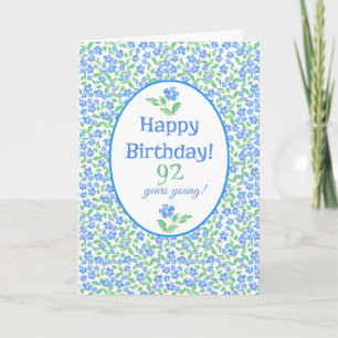 Carte Anniversaire Bleu Vert Périvent Floral