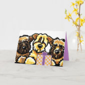 Carte Anniversaire blond comme les blés de trio de (Fleur jaune)