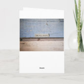 Carte Anniversaire, Bord de mer, Bois dur, Maisons en pa (Dos)