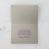 Carte Anniversaire, Bottes, Fleurs/Lilacs/Tulipes (Intérieur)