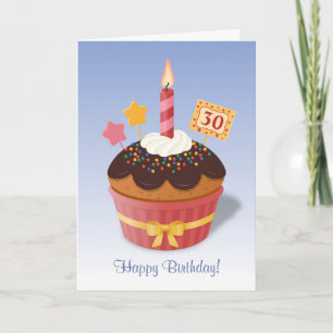 Carte Anniversaire Bougie Cupcake