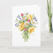 Carte Anniversaire Bouquet Fleur sauvage du Bonheur (Devant)