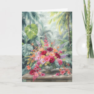 Carte Anniversaire Bouquet Tropical