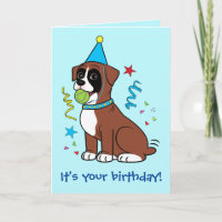 Anniversaire Boxer Puppy avec Tennisball