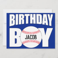 Anniversaire Boy Baseball Player Party Nom personn