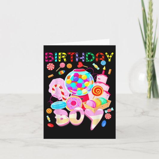 Carte Anniversaire Boy Candy Land Candy Crew Sweet Anniv (Devant)