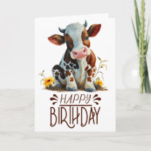 Anniversaire Boy Cute Cow