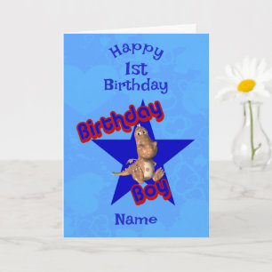 Carte Anniversaire Boy Cute Dinosaur Anniversaire
